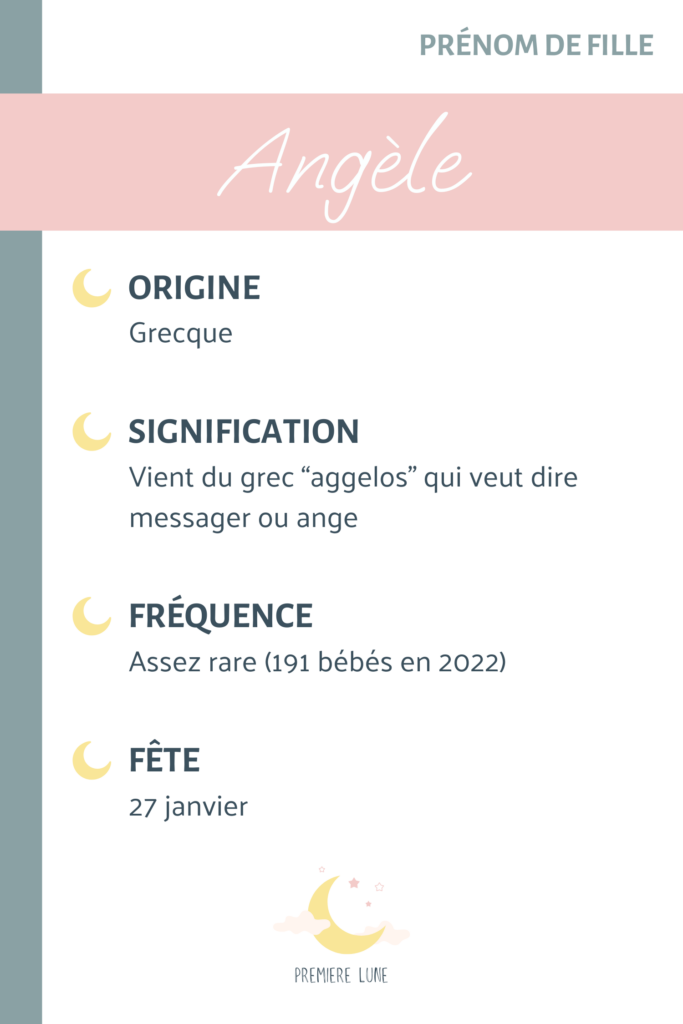 Angèle idée de prénom de fille ancien et rétro
