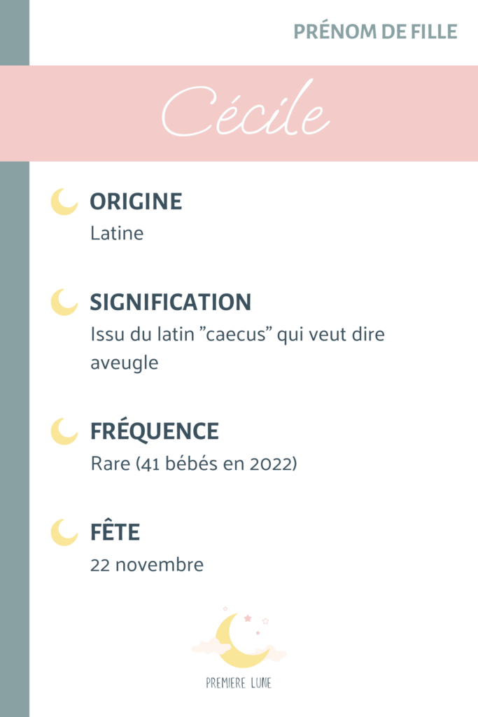 Cécile idée prénom de fille ancien et rétro