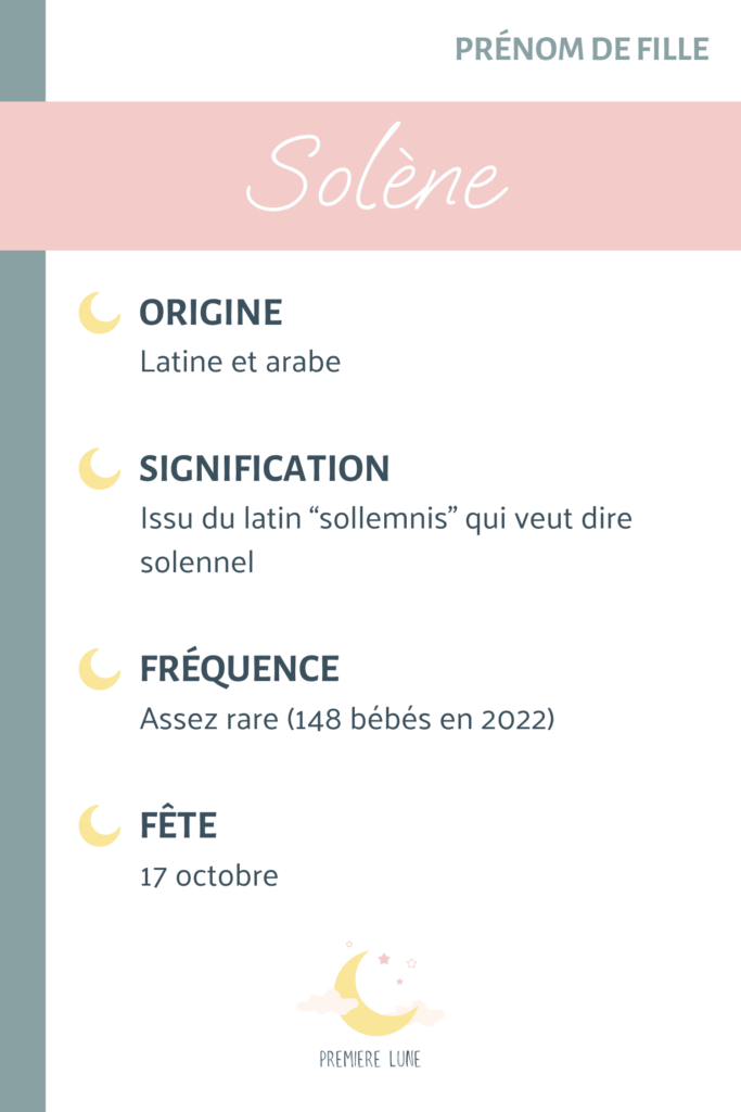 Solène idée prénom fille ancien et rétro