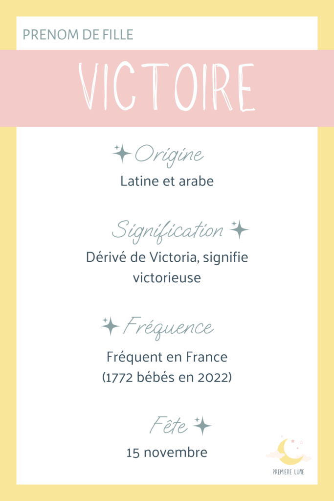 Victoire idée prénom fille ancien et rétro