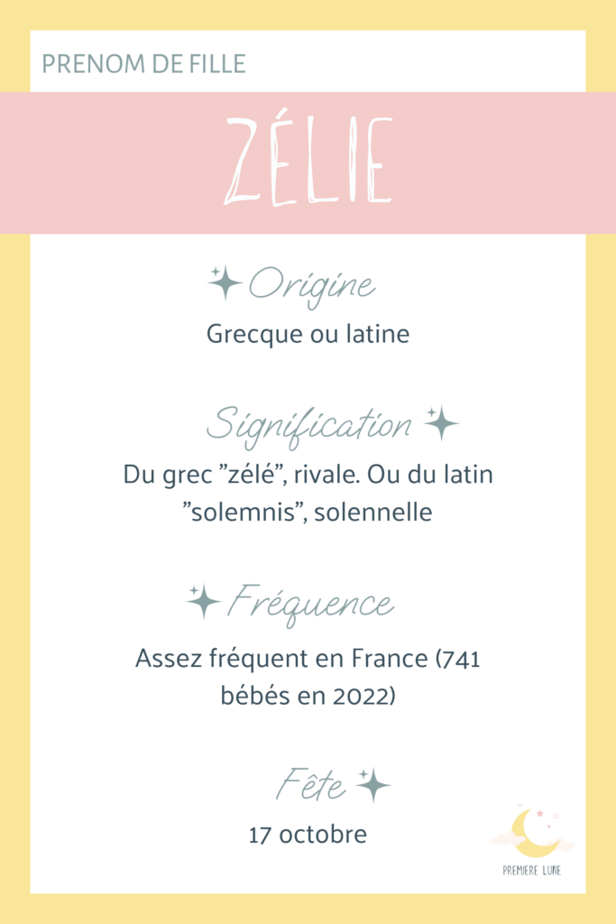 Zélie idée prénom fille ancien et rétro